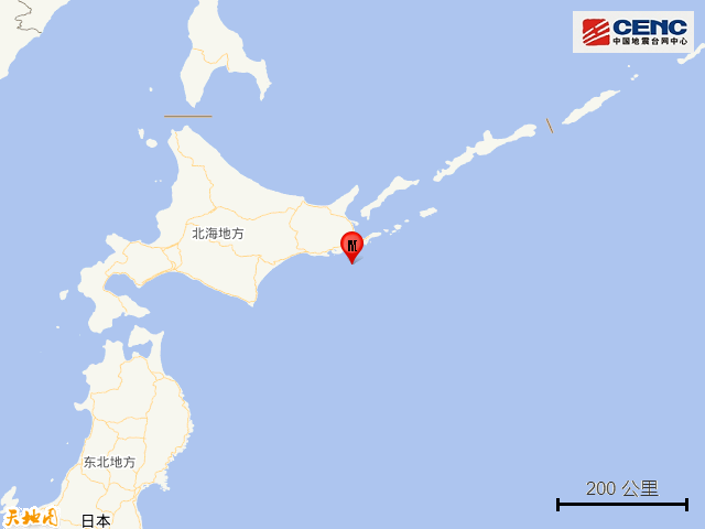 日本北海道地区发生5.6级地震